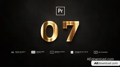 Aspect Countdown 10in1 Style Luxe Backgrounds MOGRT Premiere Pro template preview