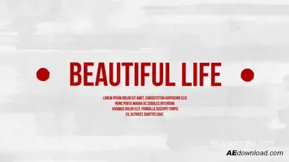 Beautiful Life Video Displays template preview