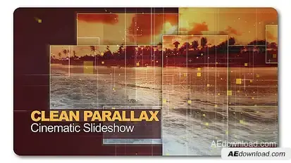 Clean Parallax Cinematic Slideshow Video Displays template preview