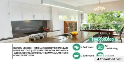 Clean Real Estate Pack Video Displays template preview