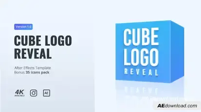 Cube Logo Reveal Video Displays template preview