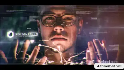 Digital Code Slideshow Video Displays template preview