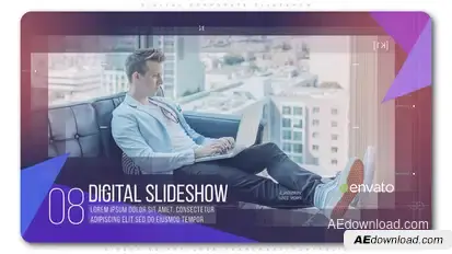 Digital Corporate Slideshow Video Displays template preview