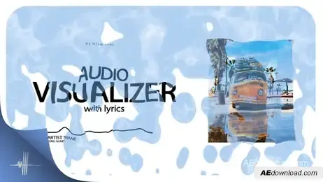 Water Lyrics Animated Freebies template preview