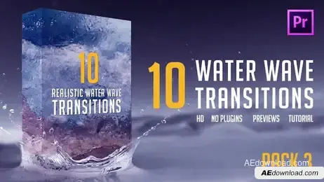 Water Wave Transitions Pack 3 Freebies template preview
