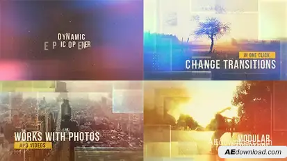 Dynamic Epic Opener Video Displays template preview