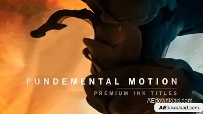 Fundamental Motion Ink Titles Video Displays template preview