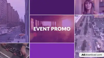 Grid Event Promo Video Displays template preview