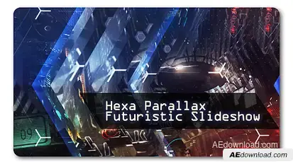 Hexa Parallax | Futuristic Slideshow Video Displays template preview
