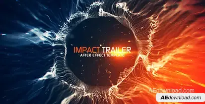 Impact Trailer Titles Video Displays template preview