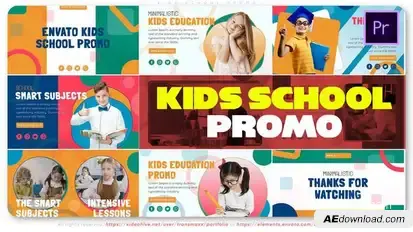 Kids School Promo Premiere Pro template preview