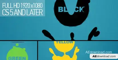 Liquid shapes Video Displays template preview