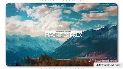 Magnifier Parallax Slideshow Video Displays template preview