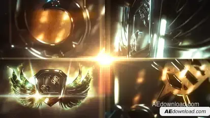 Metal Wings Logo Video Displays template preview