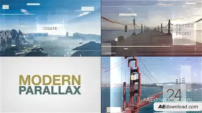 Modern Parallax Slideshow Video Displays template preview