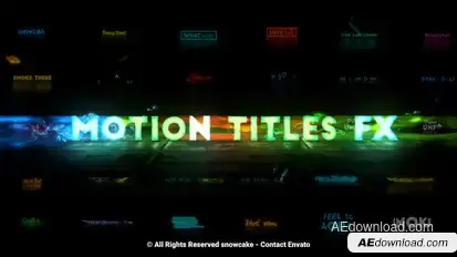 Motion Titles FX Video Displays template preview