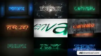 Multi Light Kit - Fire Light Neon Energy Composer Video Displays template preview