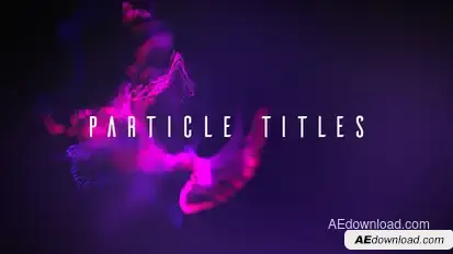 Particles Titles Video Displays template preview