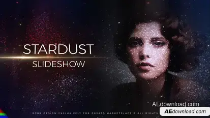 Slideshow Star Dust Video Displays template preview