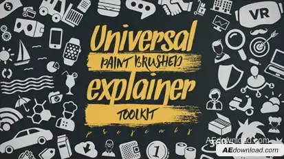Universal Paint Brushed Explainer Toolkit Video Displays template preview