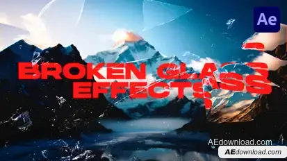 Broken Glass Effects VOL. 1 | After Effects Elements template preview