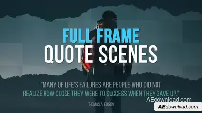 Full Frame Quote Scenes Titles template preview