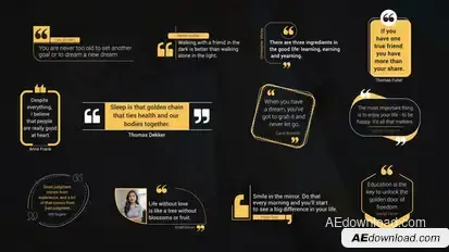 Minimal Quotes Text Titles Elements template preview