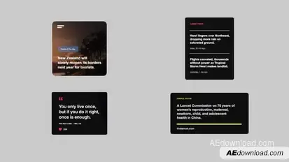 Posts & Quotes Titles template preview