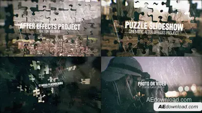 Puzzle Slideshow Video Displays template preview