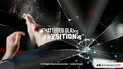Shattered Glass Transitions broadcast-packages template preview