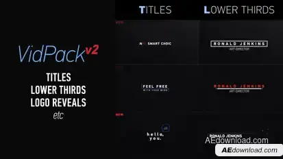 VidPack v2 | Titles, Lower Thirds, Logo Reveals etc Video Displays template preview