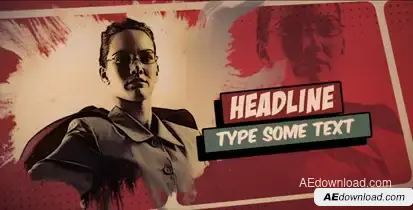 Vintage Comic Slideshow Video Displays template preview