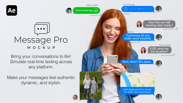 Videohive Message Pro Mockup Titles template preview