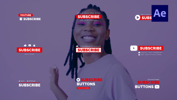 Videohive Youtube Subscribe Titles Elements template preview