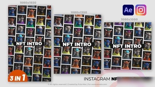 Videohive Instagram NFT Intro Openers template preview