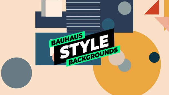 Videohive Bauhaus Style Backgrounds Elements template preview