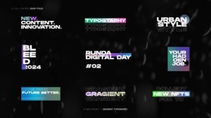 Videohive Gradient Typography || AE Titles template preview