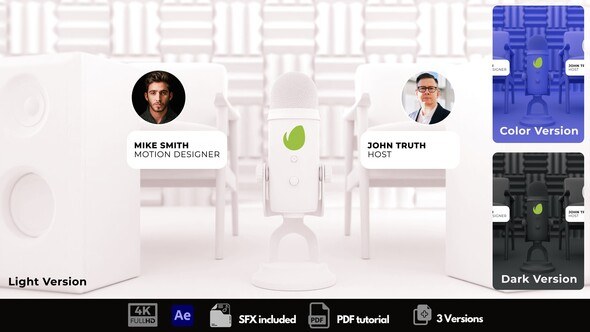 Videohive Podcast Intro 48999472 Logo Stings template preview