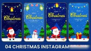 Videohive Merry Christmas Christmas Instagram Story Design Elements template preview
