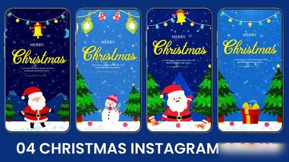 Videohive Merry Christmas Christmas Instagram Story Design Elements template preview