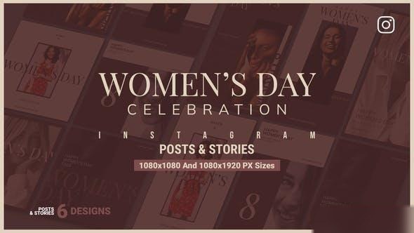 Videohive Women's Day Celebration Instagram V119 Openers template preview