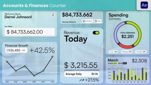 Videohive Accounts & Finances Count Infographics template preview