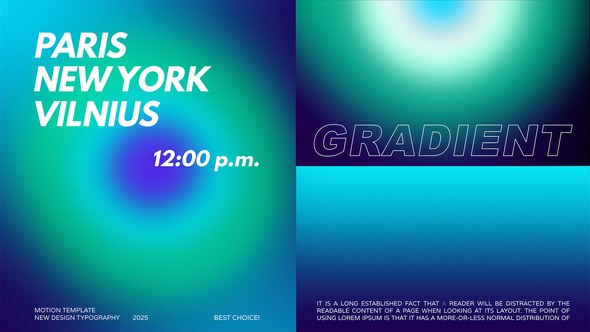 Videohive Neon Gradient Pack Titles template preview