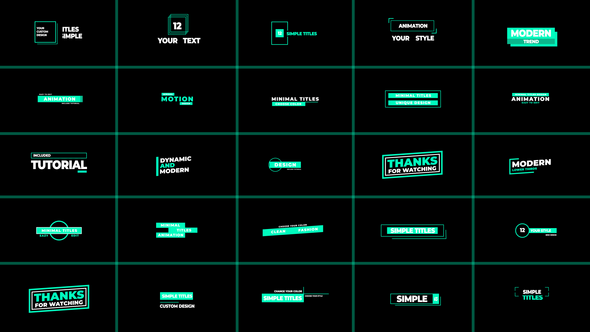 Videohive Simple Titles | AE 55879452 Titles template preview