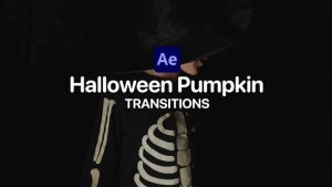 Videohive Halloween Pumpkin Transitions for After Effects Elements template preview