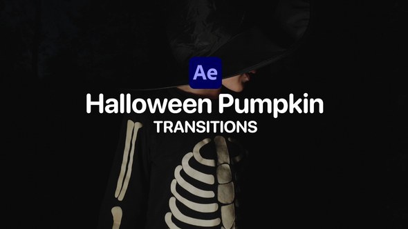 Videohive Halloween Pumpkin Transitions for After Effects Elements template preview