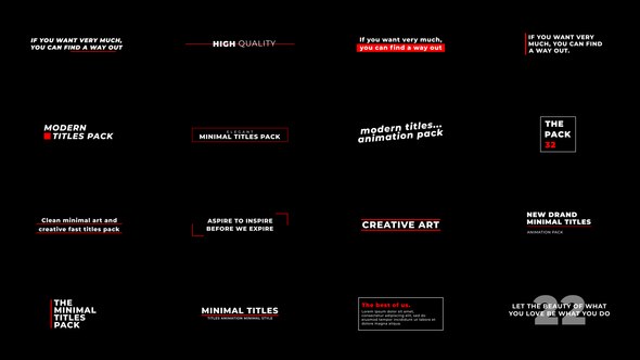 Videohive Minimal Titles 2.0 | AE 36664534 Titles template preview