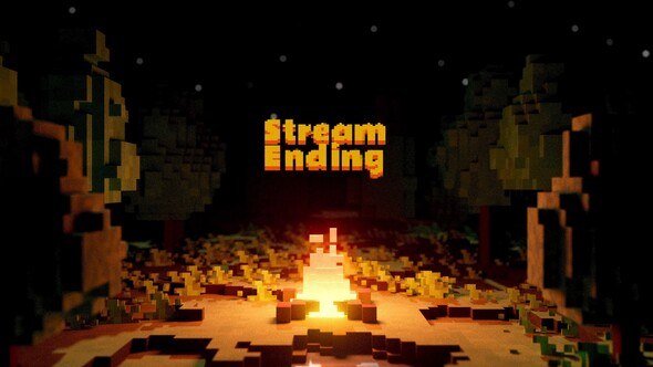 VoxelVerse Stream Logo Kit Premiere Pro template preview