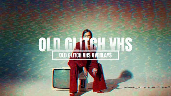 Videohive Old Glitch VHS Overlays Elements template preview