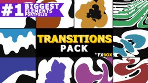 Funny Liquid Transitions | After Effects Video Displays template preview